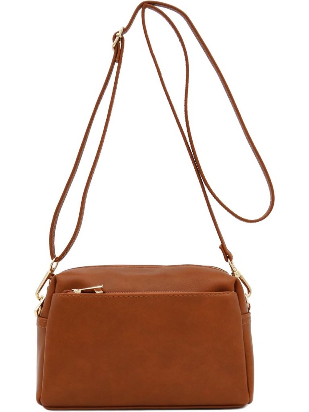 Stylish Triple Zip Small Crossbody Bag | Lightweight, Versatile, Perfect for